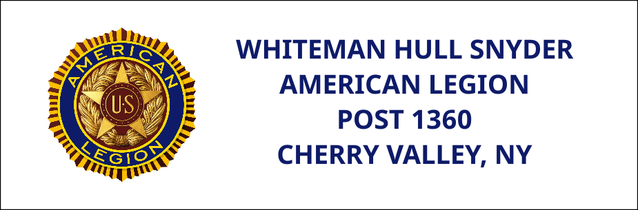 Whiteman Hull Snyder American Legion Post 1360, Cherry Valley, NY